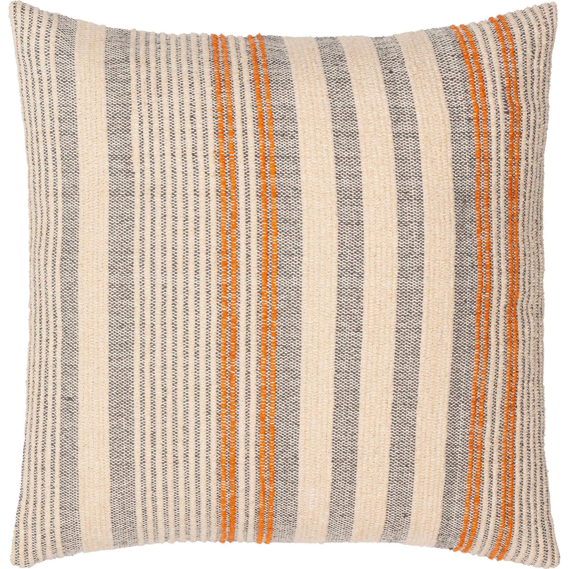 Camden Pillow - 27949 by Livabliss in cream, orange. Made from 70% cotton, 30% polyester, 100% cotton in a unique style.
