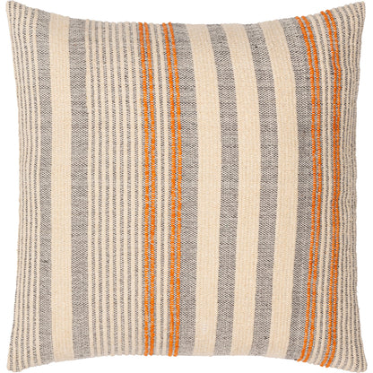 Camden Pillow - 27949 by Livabliss in cream, orange. Made from 70% cotton, 30% polyester, 100% cotton in a unique style.
