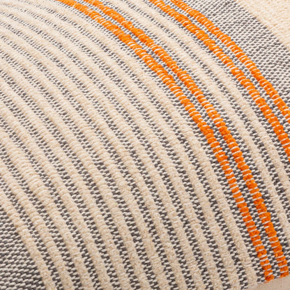 Camden Pillow - 27949 by Livabliss in cream, orange. Made from 70% cotton, 30% polyester, 100% cotton in a unique style.