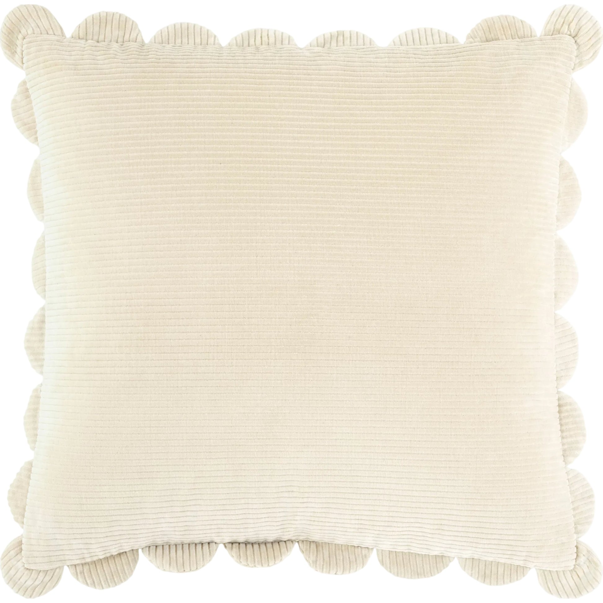 Corduroy Scalloped Quarters Accent Pillow by Livabliss. Made from cotton in a unique style.
