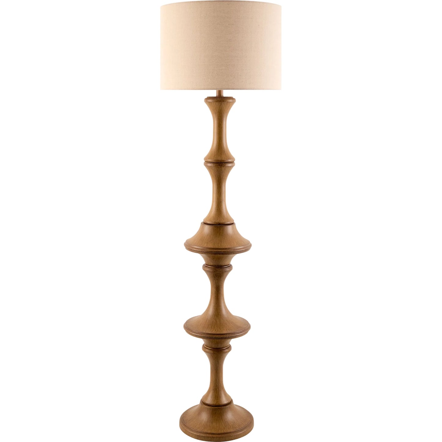 001 SI-2540955 | Primary Silo | Cedoro Accent Floor Lamp by Surya in brown, metallic gold, gold, translucent, white and painted. Made from steel, linen, polyester, iron in a unique style.