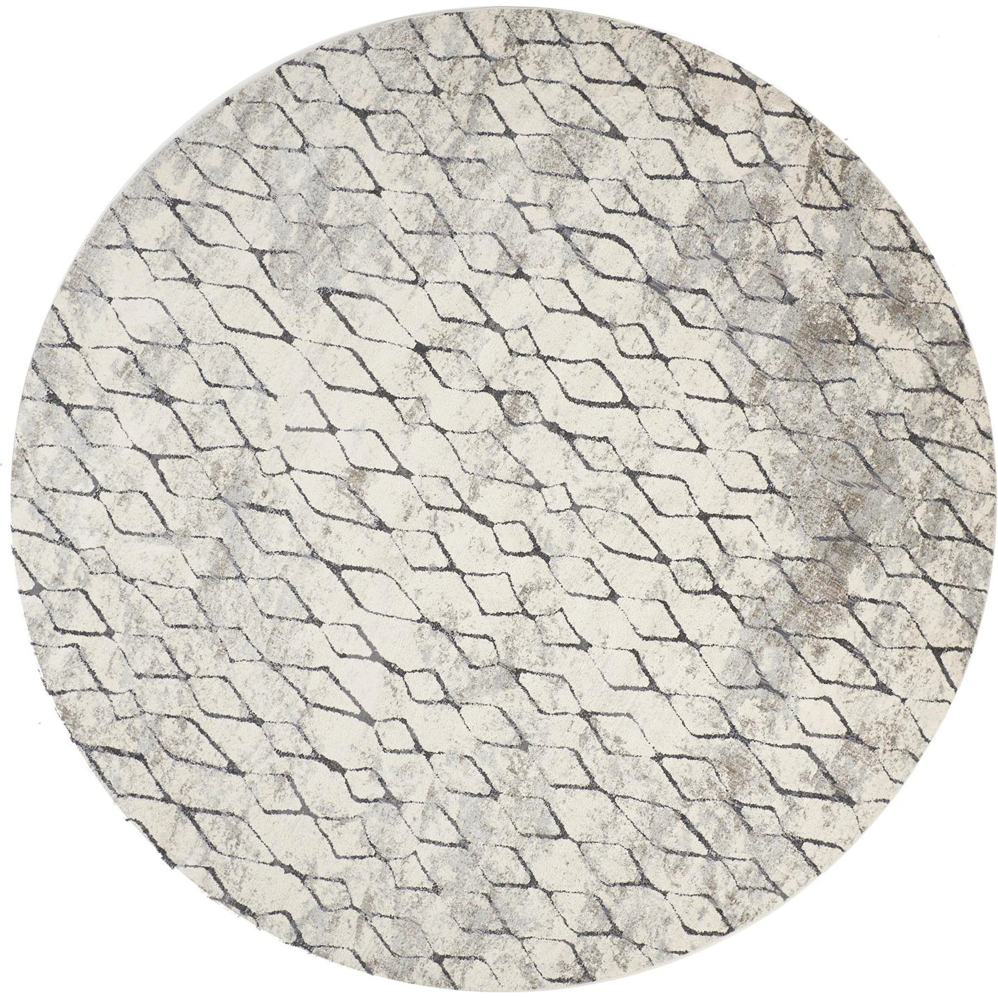 Kano Transitional Diamond Rug - 3872F by Feizy in ivory, gray, taupe. Made from polypropylene, polyester in a unique style.