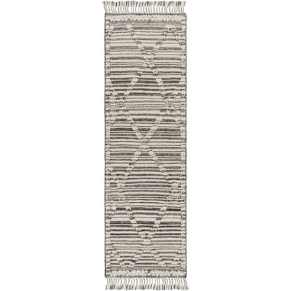 Cadiz Rug - 29474 by Surya in ivory, black, gray. Made from 100% wool in a unique style.