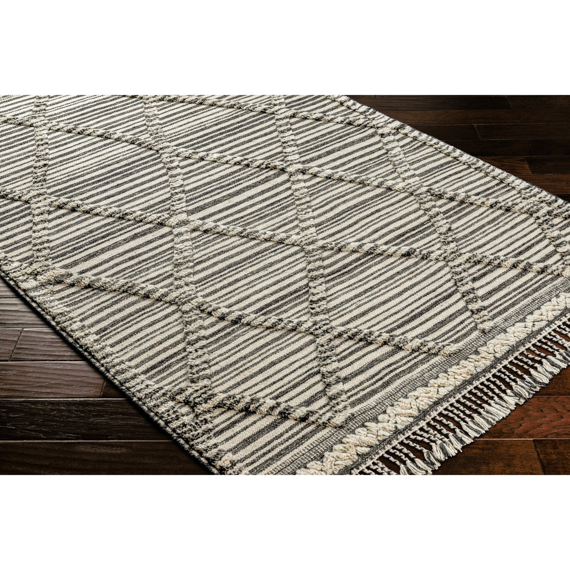 Cadiz Rug - 29474 by Surya in ivory, black, gray. Made from 100% wool in a unique style.