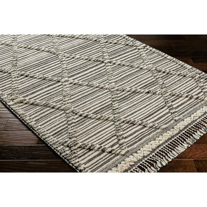 Cadiz Rug - 29474 by Surya in ivory, black, gray. Made from 100% wool in a unique style.