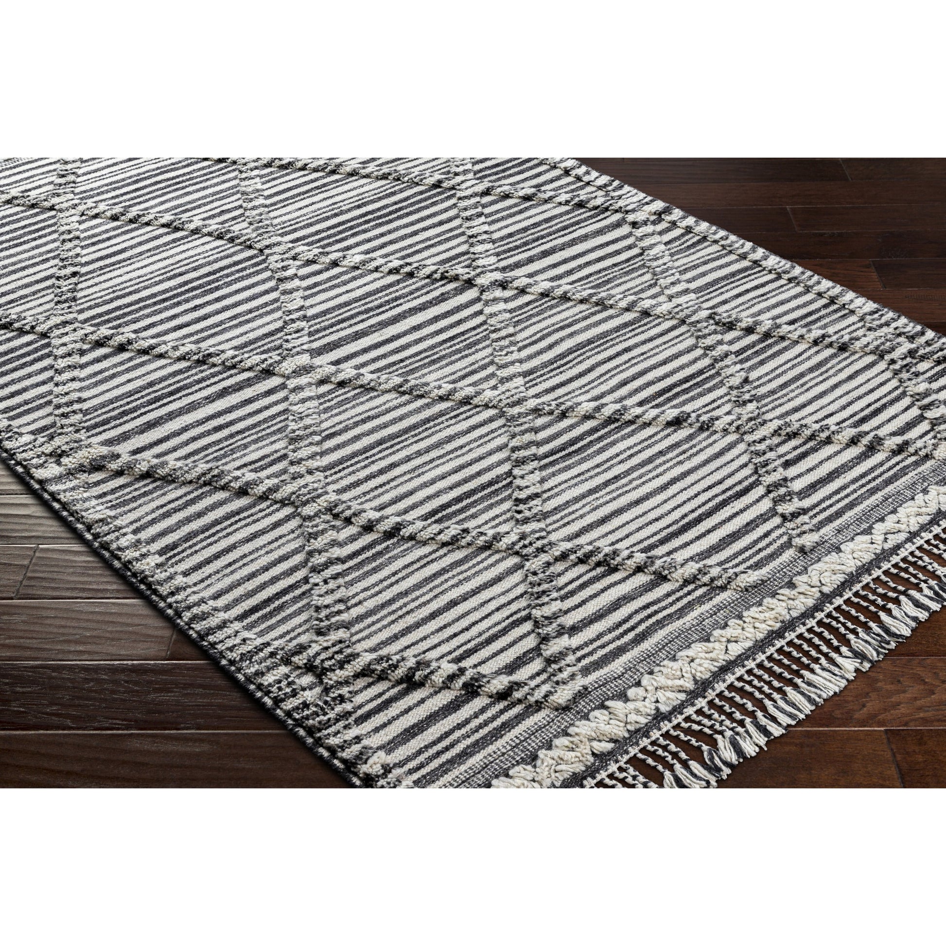 Cadiz Rug - 29474 by Surya in ivory, black, gray. Made from 100% wool in a unique style.
