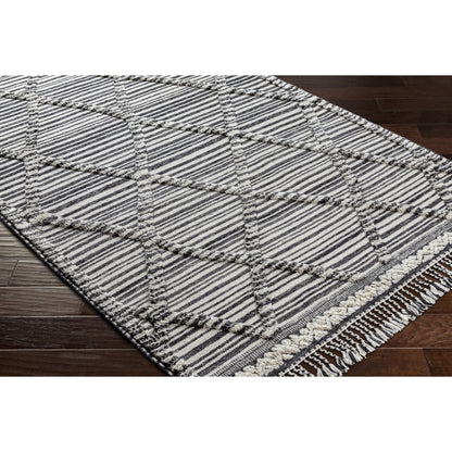 Cadiz Rug - 29474 by Surya in ivory, black, gray. Made from 100% wool in a unique style.