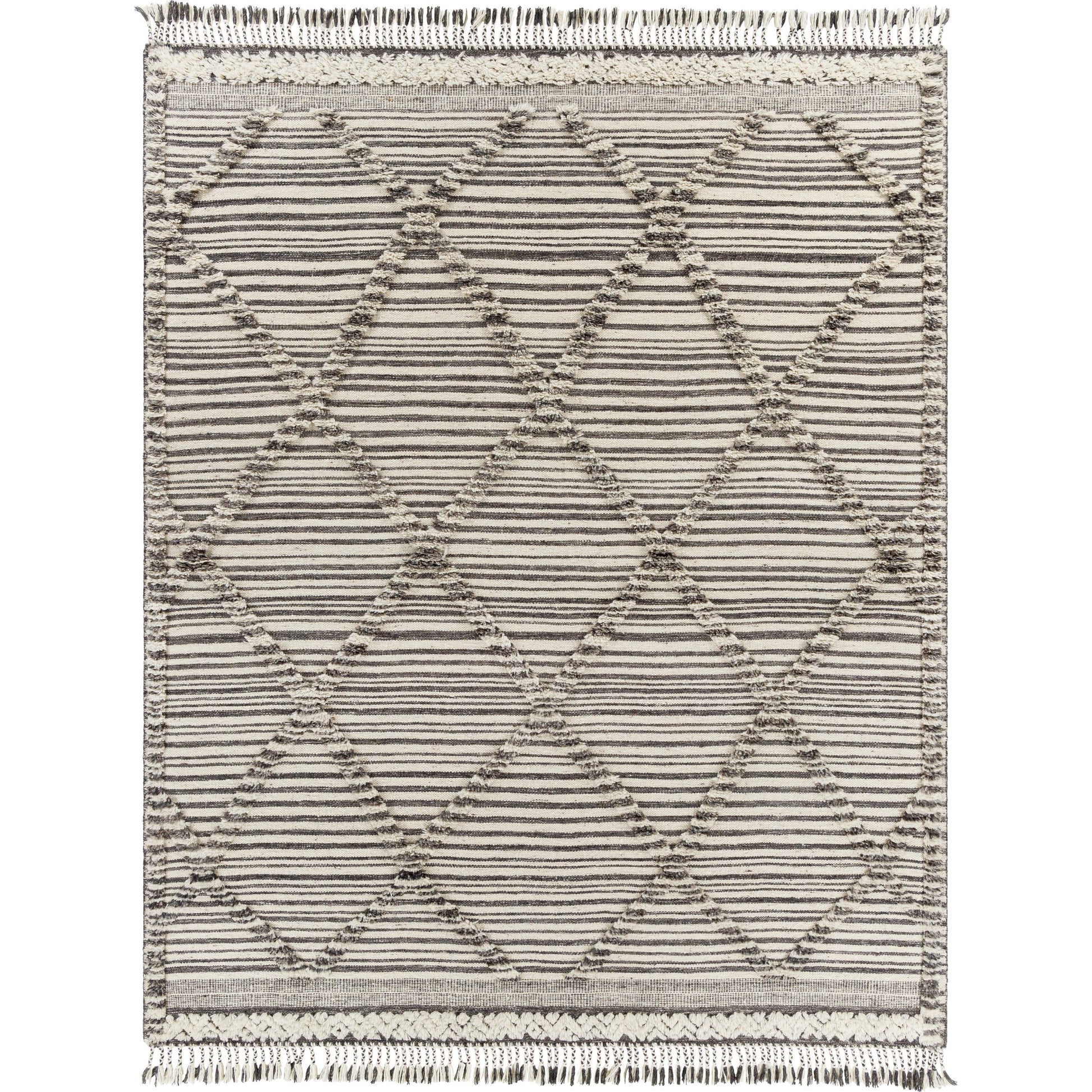 Cadiz Rug - 29474 by Surya in ivory, black, gray. Made from 100% wool in a unique style.