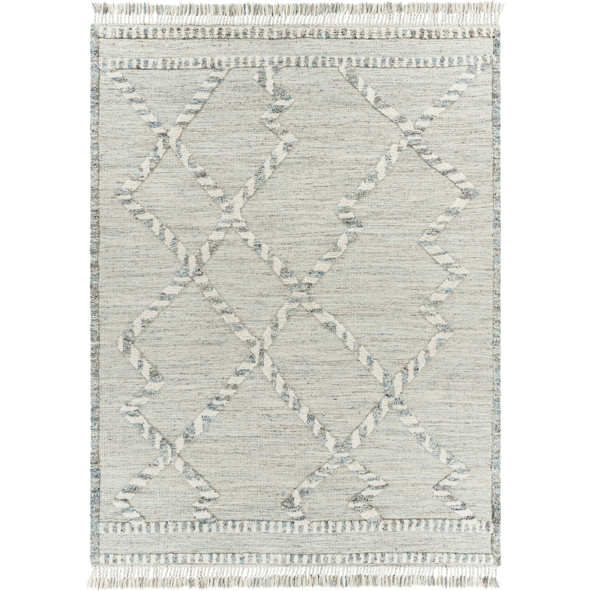 Cadiz Rug - 29475 by Surya in medium gray, dark brown, ivory, medium brown. Made from 100% wool in a unique style.