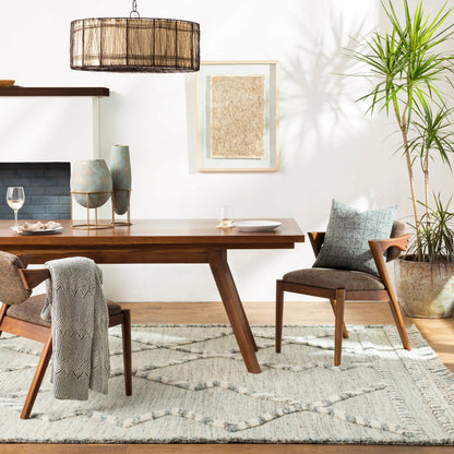 Cadiz Rug - 29475 by Surya in medium gray, dark brown, ivory, medium brown. Made from 100% wool in a unique style.