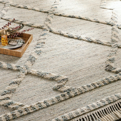 Cadiz Rug - 29475 by Surya in medium gray, dark brown, ivory, medium brown. Made from 100% wool in a unique style.