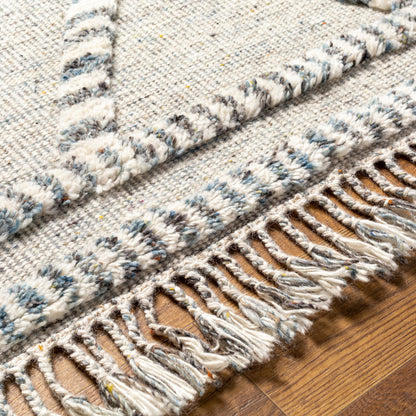 Cadiz Rug - 29475 by Surya in medium gray, dark brown, ivory, medium brown. Made from 100% wool in a unique style.