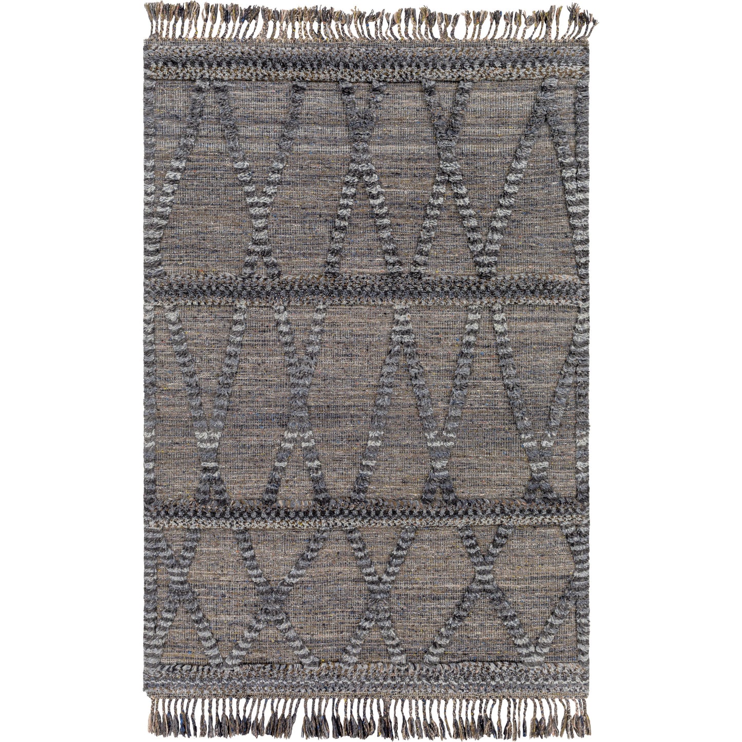 001 SI-1796252,SI-1796254,SI-1796256 | Primary Silo | Cadiz Rug - 29476 by Surya in black, gray, charcoal, dark brown, olive, light gray. Made from 100% wool in a unique style.