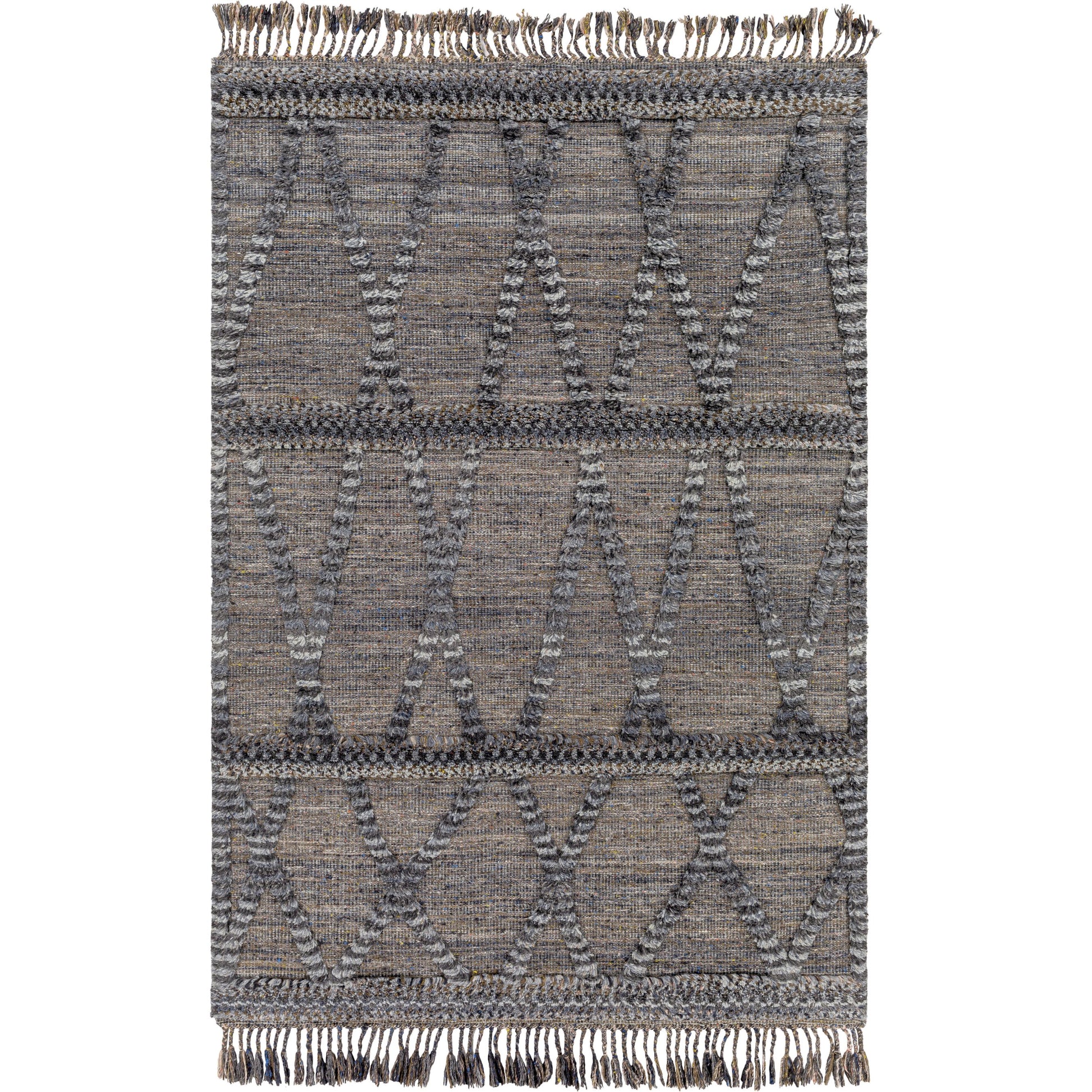 Cadiz Rug - 29476 by Surya in black, gray, charcoal, dark brown, olive, light gray. Made from 100% wool in a unique style.