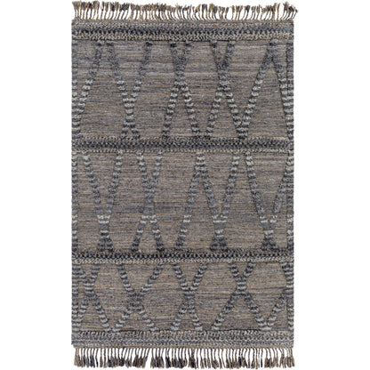 Cadiz Rug - 29476 by Surya in black, gray, charcoal, dark brown, olive, light gray. Made from 100% wool in a unique style.