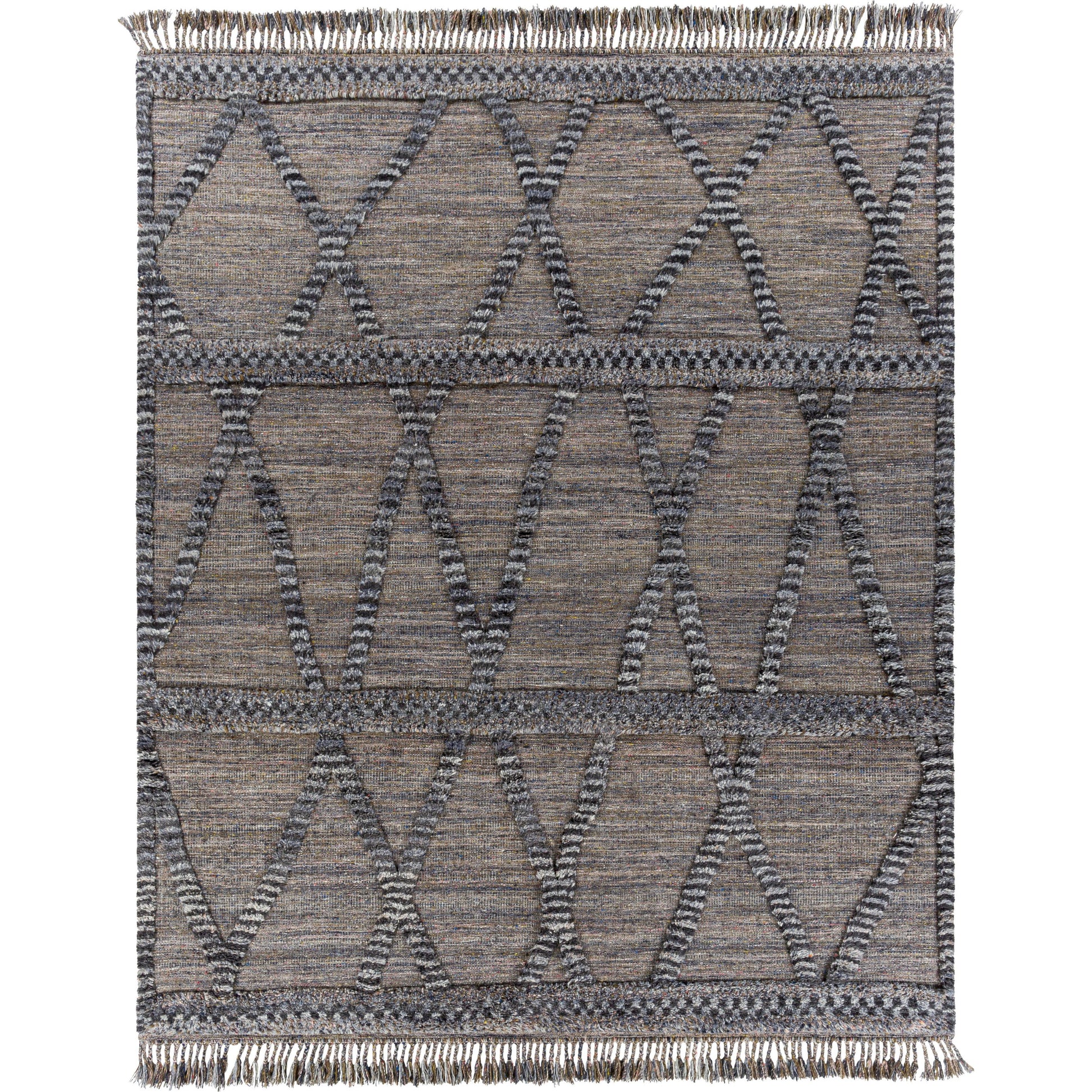 Cadiz Rug - 29476 by Surya in black, gray, charcoal, dark brown, olive, light gray. Made from 100% wool in a unique style.