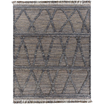 Cadiz Rug - 29476 by Surya in black, gray, charcoal, dark brown, olive, light gray. Made from 100% wool in a unique style.