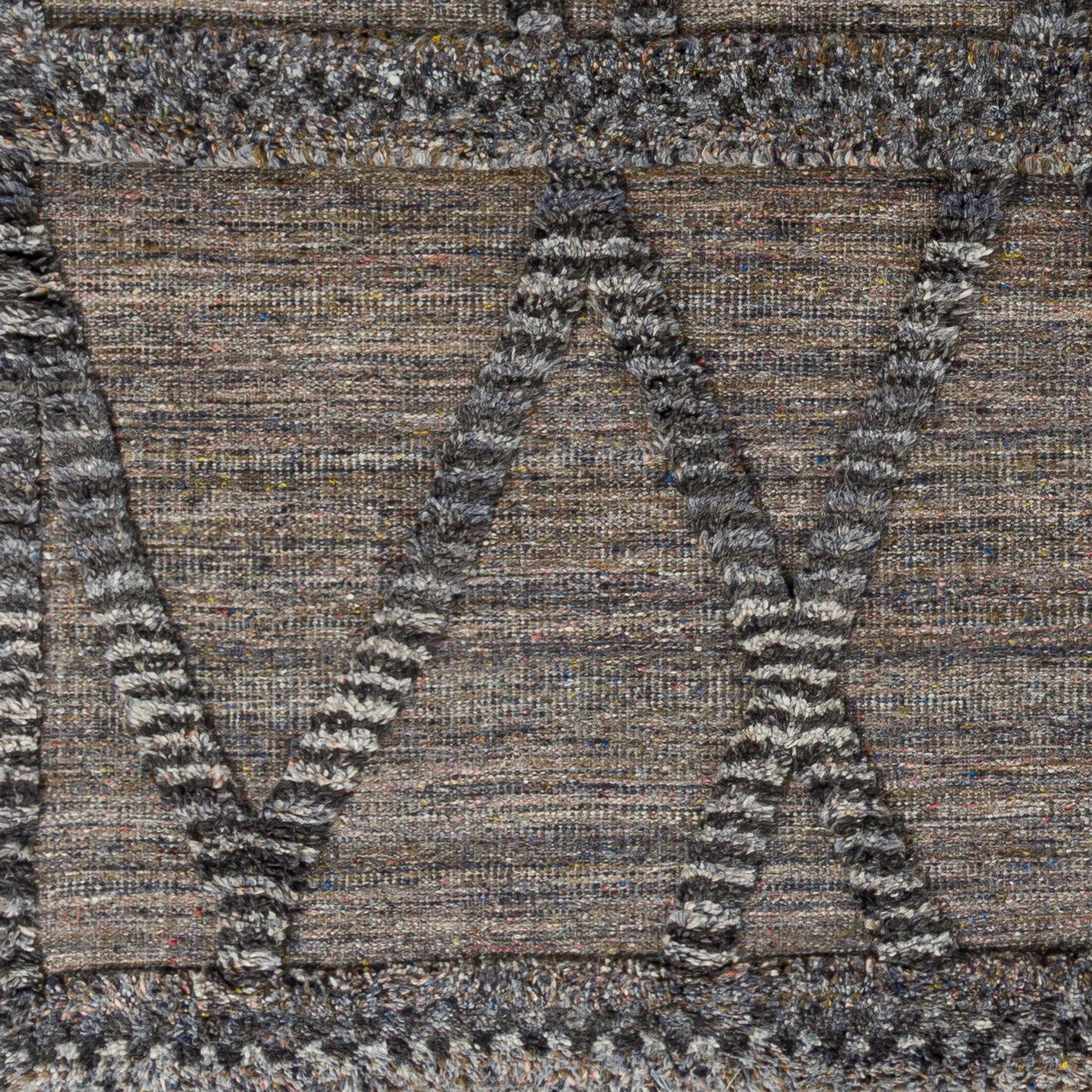 009 SI-1796252,SI-1796253,SI-1796254,SI-1796255,SI-1796256 | Closeup | Cadiz Rug - 29476 by Surya in black, gray, charcoal, dark brown, olive, light gray. Made from 100% wool in a unique style.