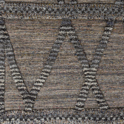 Cadiz Rug - 29476 by Surya in black, gray, charcoal, dark brown, olive, light gray. Made from 100% wool in a unique style.