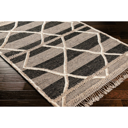 Cadiz Rug - 29478 by Surya in gray, black, cream. Made from 100% wool in a unique style.