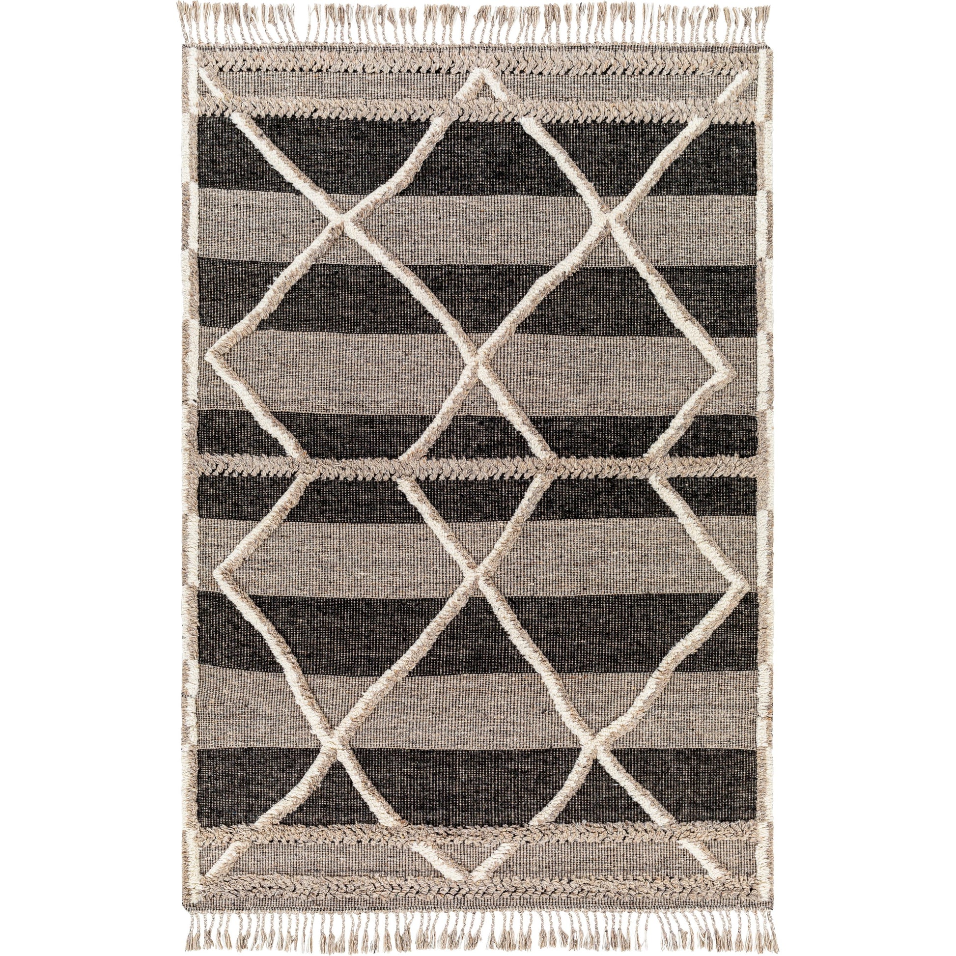 Cadiz Rug - 29478 by Surya in gray, black, cream. Made from 100% wool in a unique style.