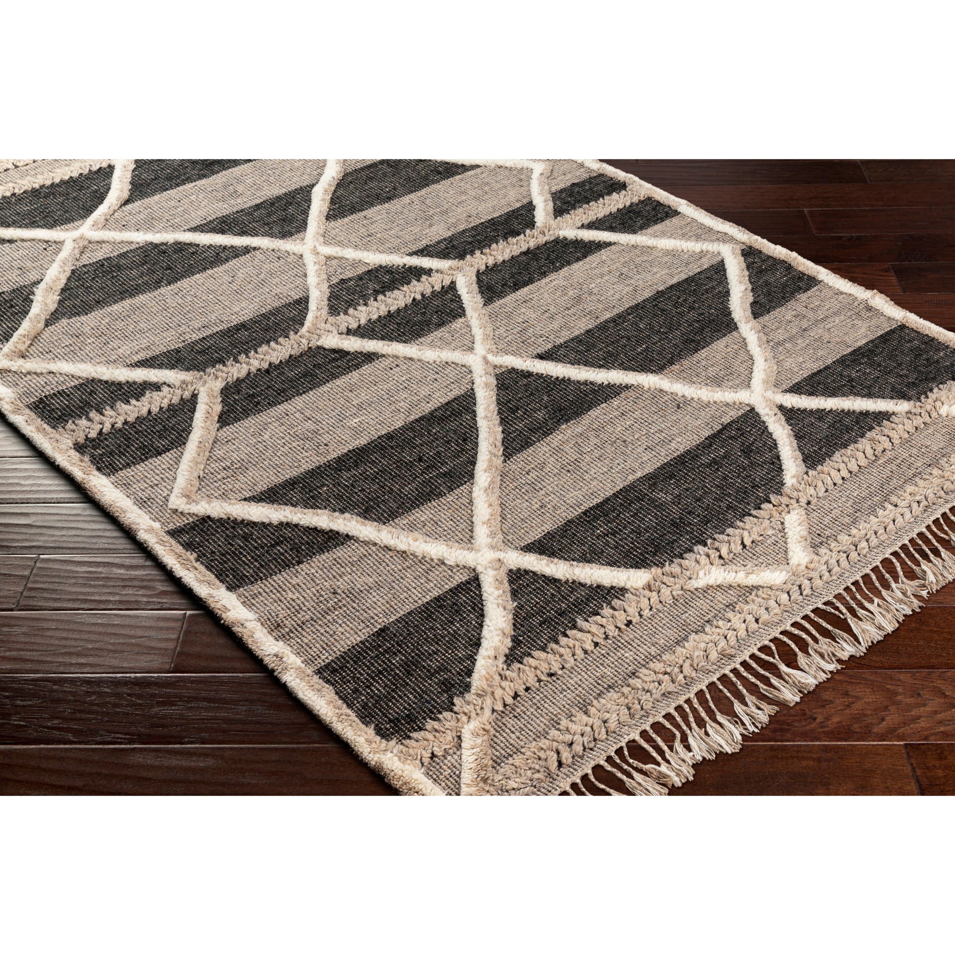 Cadiz Rug - 29478 by Surya in gray, black, cream. Made from 100% wool in a unique style.