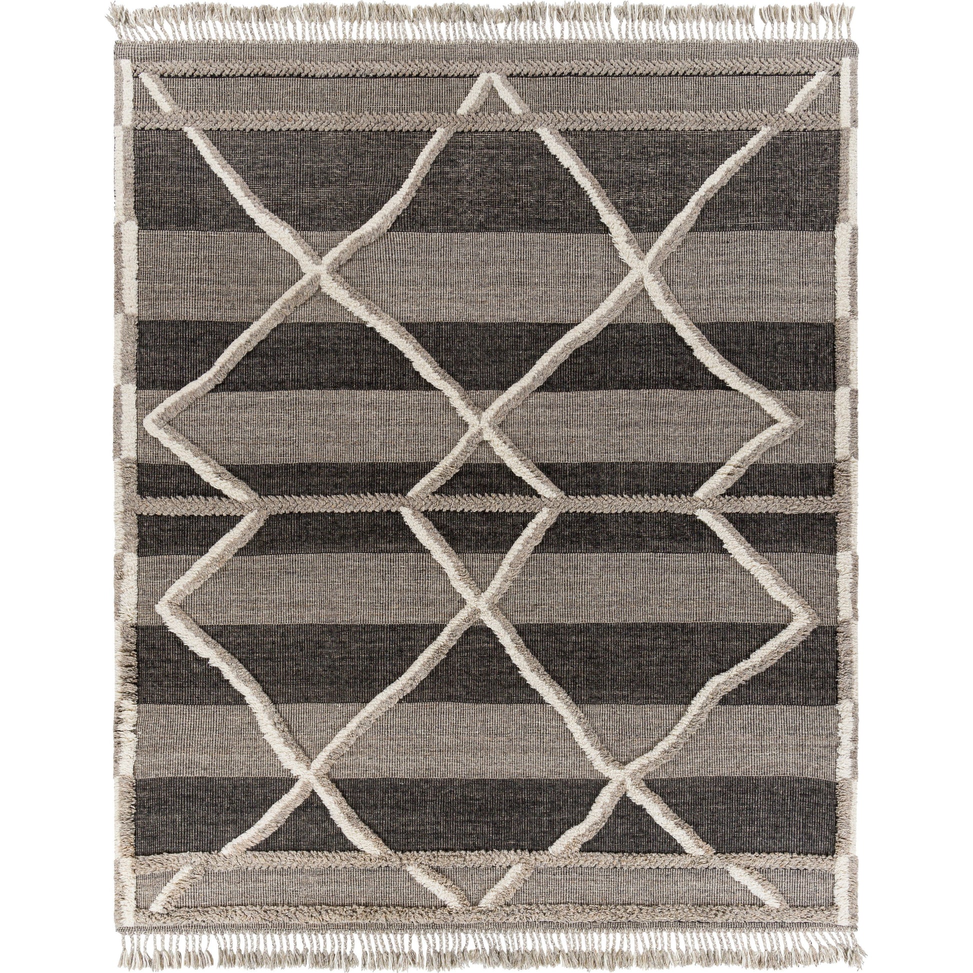 Cadiz Rug - 29478 by Surya in gray, black, cream. Made from 100% wool in a unique style.
