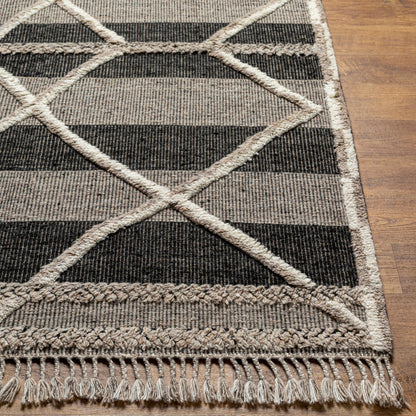 Cadiz Rug - 29478 by Surya in gray, black, cream. Made from 100% wool in a unique style.