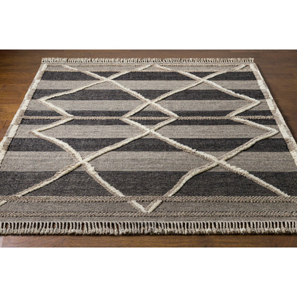 Cadiz Rug - 29478 by Surya in gray, black, cream. Made from 100% wool in a unique style.