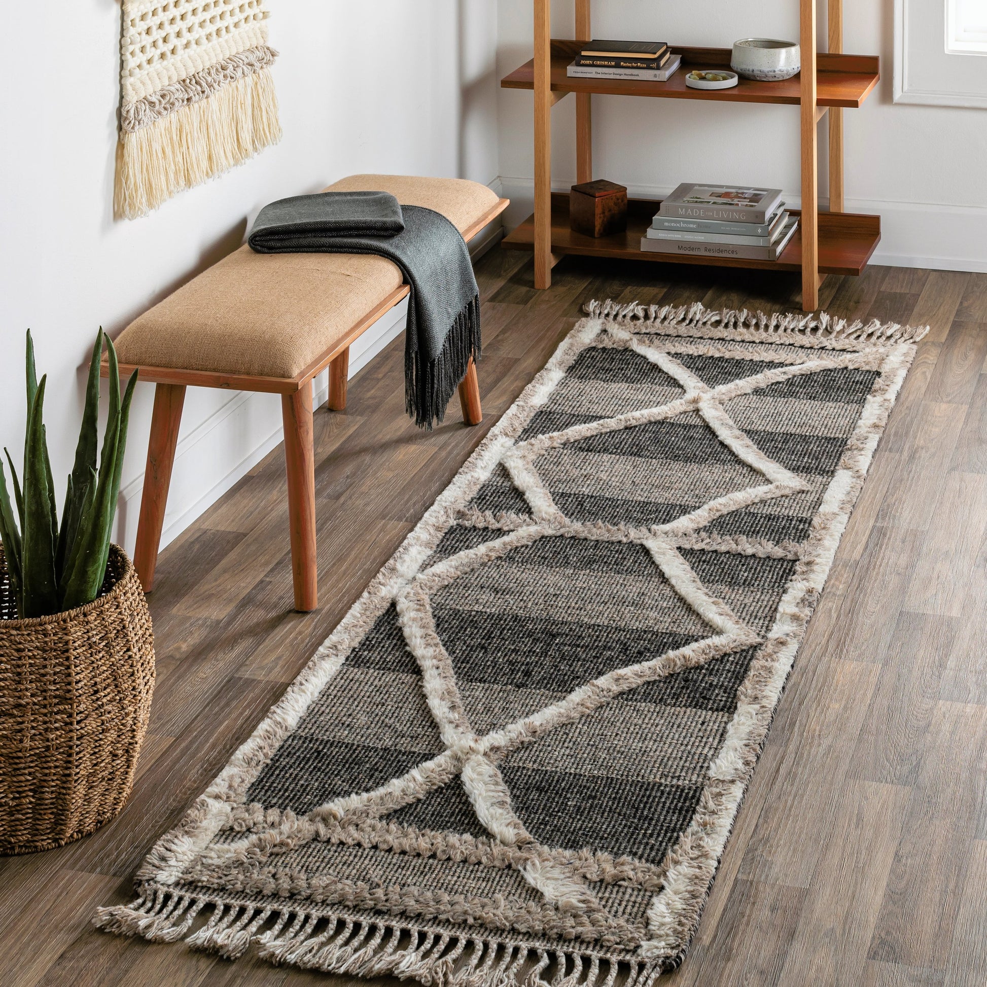 Cadiz Rug - 29478 by Surya in gray, black, cream. Made from 100% wool in a unique style.