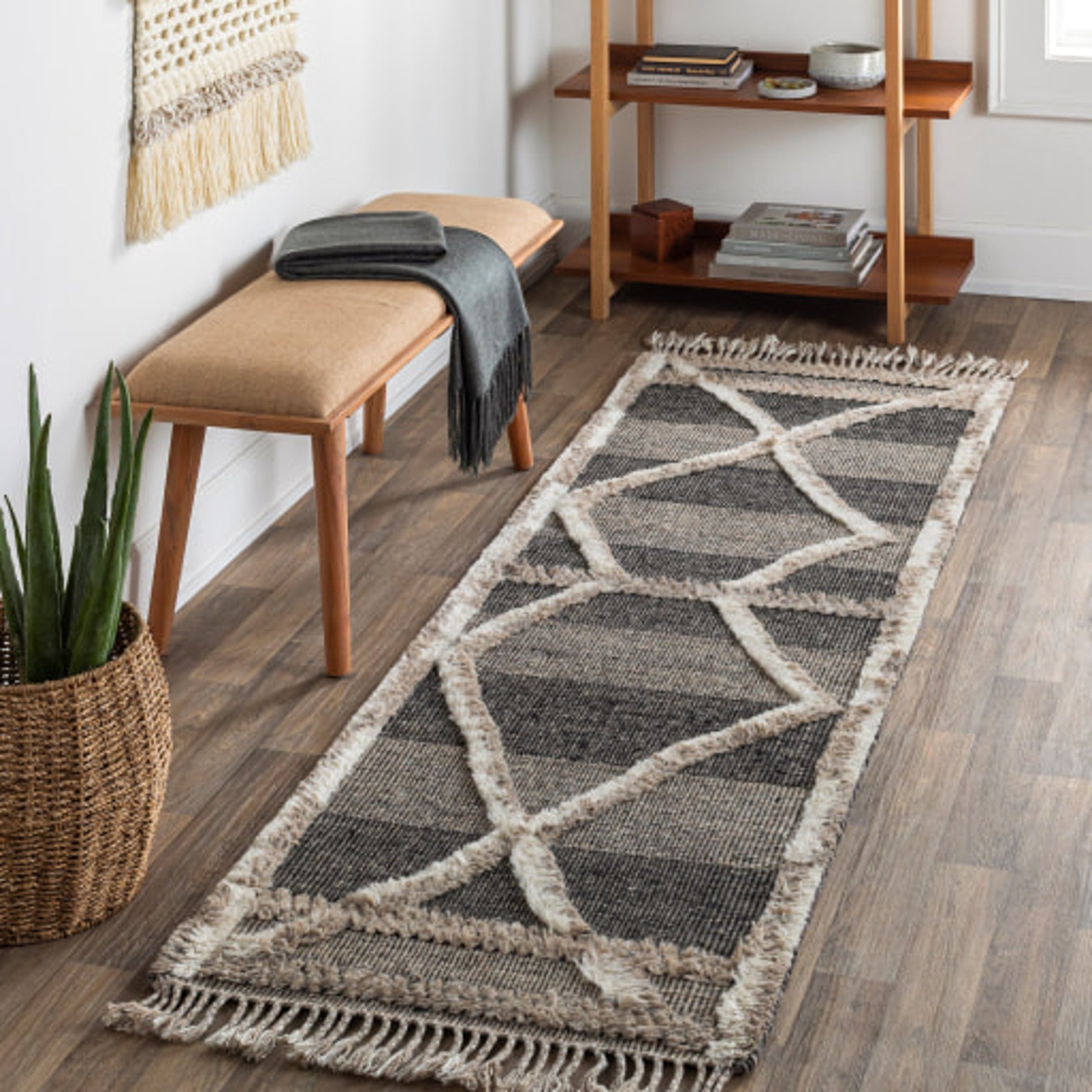 Cadiz Rug - 29478 by Surya in gray, black, cream. Made from 100% wool in a unique style.