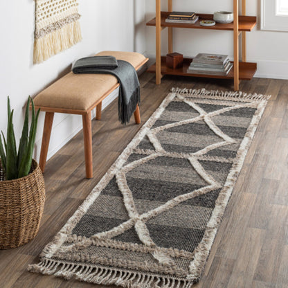Cadiz Rug - 29478 by Surya in gray, black, cream. Made from 100% wool in a unique style.