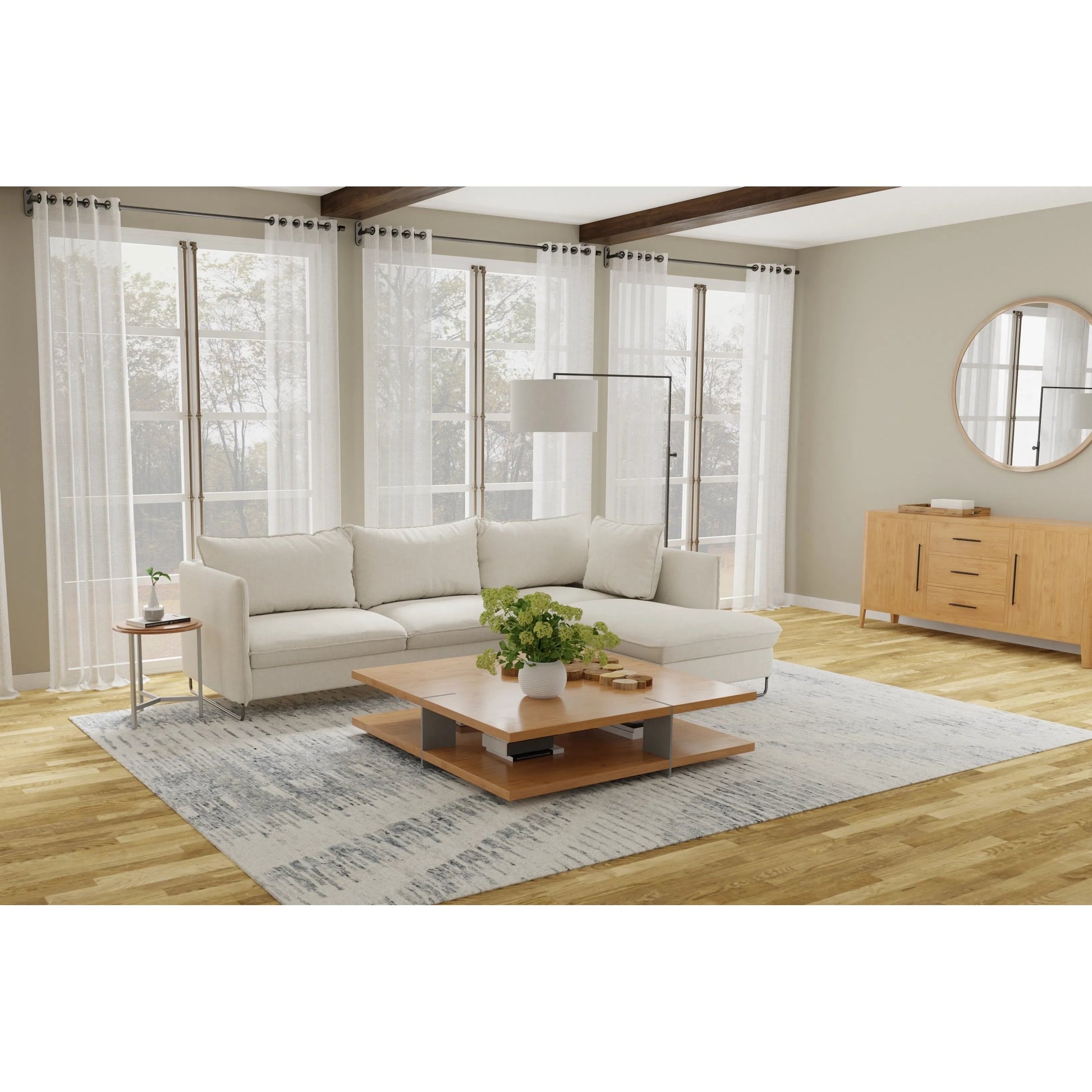 Brighton Rug - 69CGF by Feizy in ivory, blue, gray. Made from wool, viscose in a unique style.