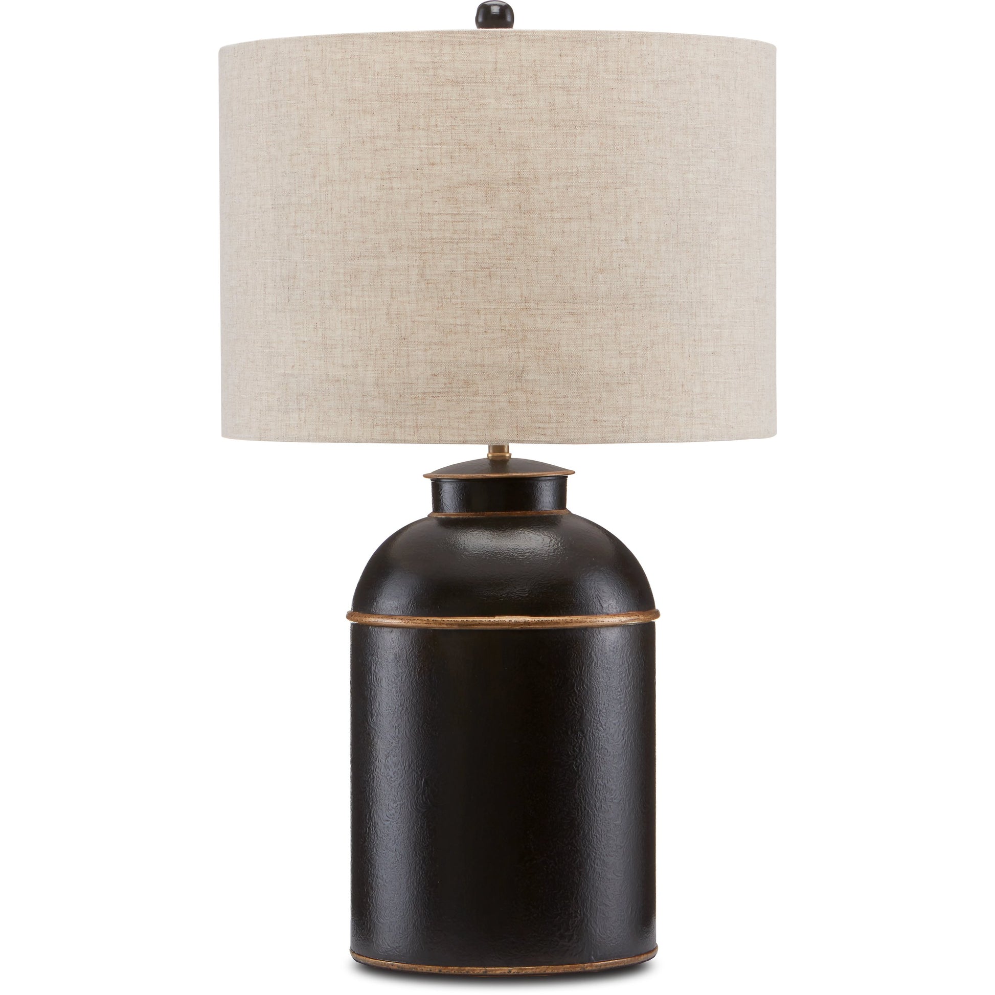 London Table Lamp by Currey and Company in black, gold. Made from wrought iron in a cottage & farmhouse style.