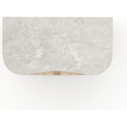 Nomadic Nightstand by Caracole in gray, marble, bronze and chocolate koto. Made from marble in a transitional style.
