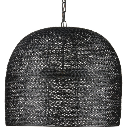 Piero Pendant by Currey and Company in satin black. Made from metal in a cottage & farmhouse style.