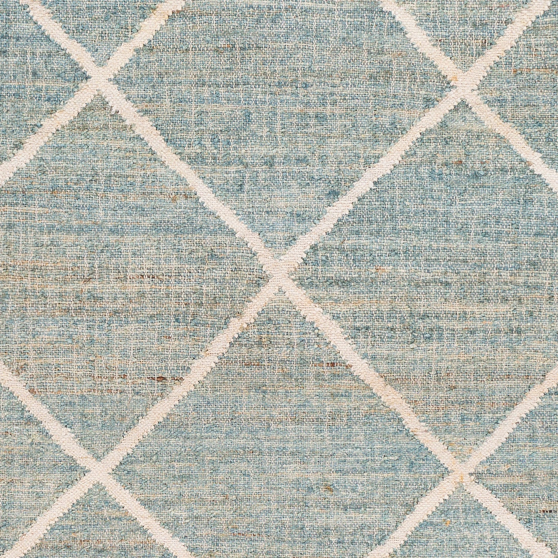 Cadence Rug by Surya in dusty sage, beige, pale blue, light brown, ivory. Made from 100% jute in a modern style.