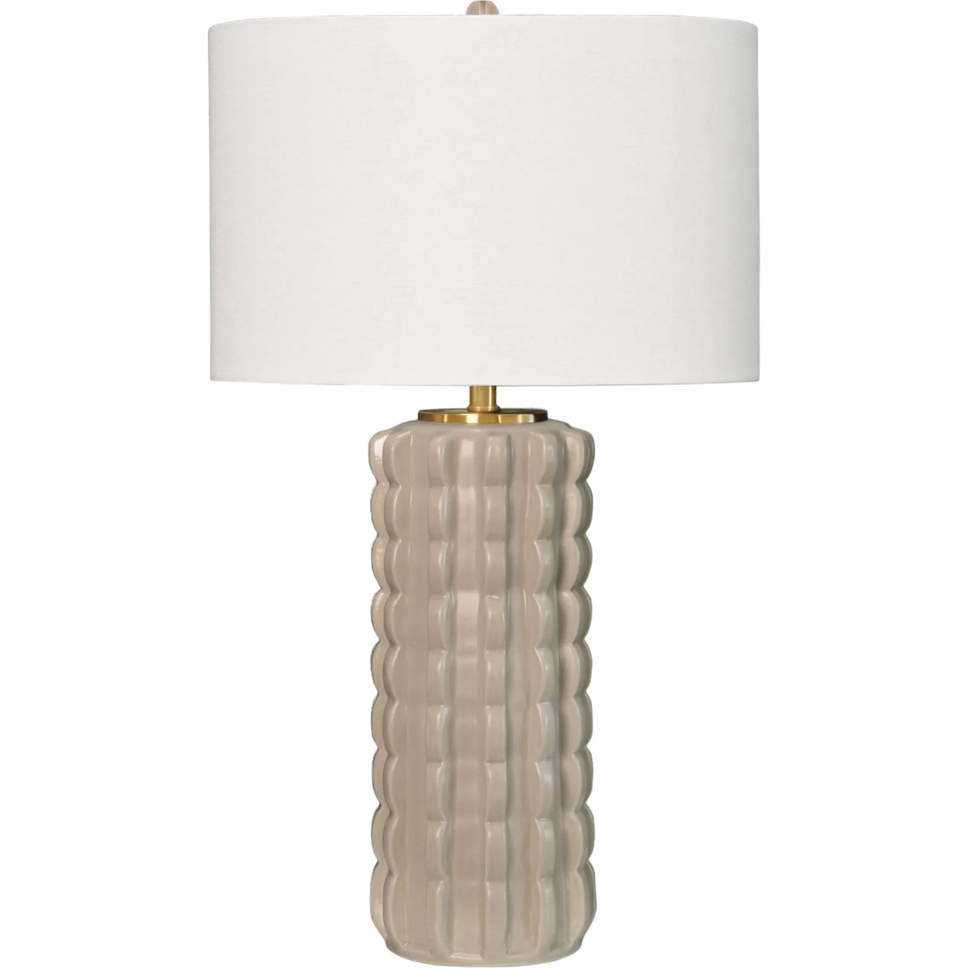 Cece Scalloped Ceramic Table Lamp by Worlds Away. Made from unique in a eclectic & global style.