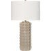 Cece Scalloped Ceramic Table Lamp by Worlds Away. Made from unique in a eclectic & global style.