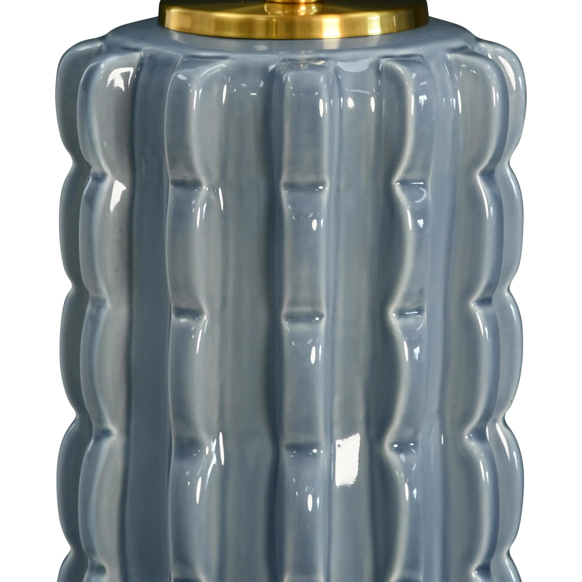 Cece Scalloped Ceramic Table Lamp by Worlds Away. Made from unique in a eclectic & global style.