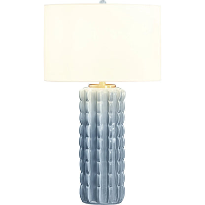 Cece Scalloped Ceramic Table Lamp by Worlds Away. Made from unique in a eclectic & global style.