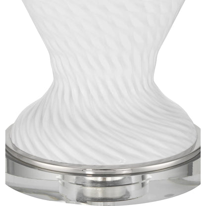 Zeta Table Lamp by Currey and Company. Made from glass, optic crystal in a transitional style.