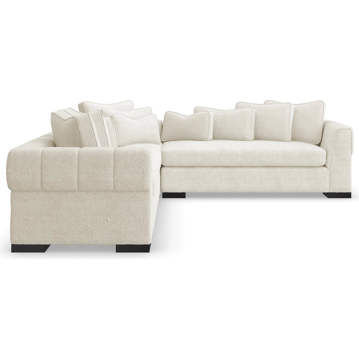 005 SI-2162963 | Additional Silo | Edge Raf Loveseat by Caracole in satin ebony. Made from birch in a modern style.