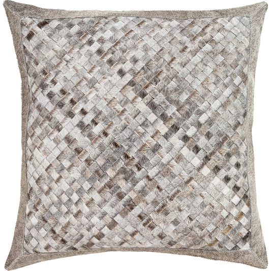 Cesta Pillow - 21251 by Surya. Made from front: 100% hair on hide, back: 100% polyester in a modern style.