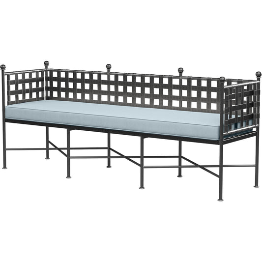 Provence Outdoor Garden Bench by Sunset West. Made from wrought iron in a modern style.
