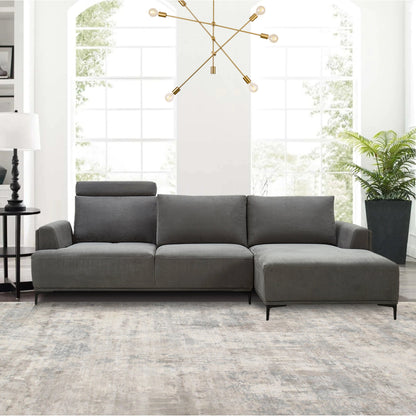 Lucca Sectional Sofa by Pasargad Home. Made from polyester fabric in a modern style.