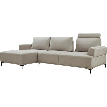 Lucca Sectional Sofa by Pasargad Home. Made from polyester fabric in a modern style.