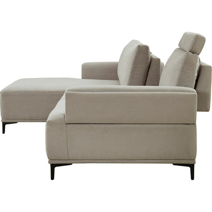 Lucca Sectional Sofa by Pasargad Home. Made from polyester fabric in a modern style.