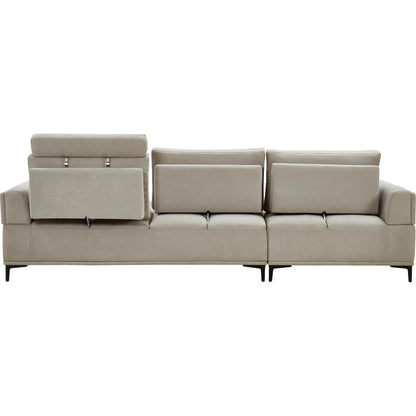 Lucca Sectional Sofa by Pasargad Home. Made from polyester fabric in a modern style.