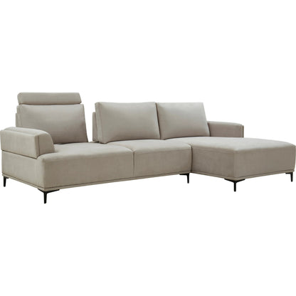 Lucca Sectional Sofa by Pasargad Home. Made from polyester fabric in a modern style.